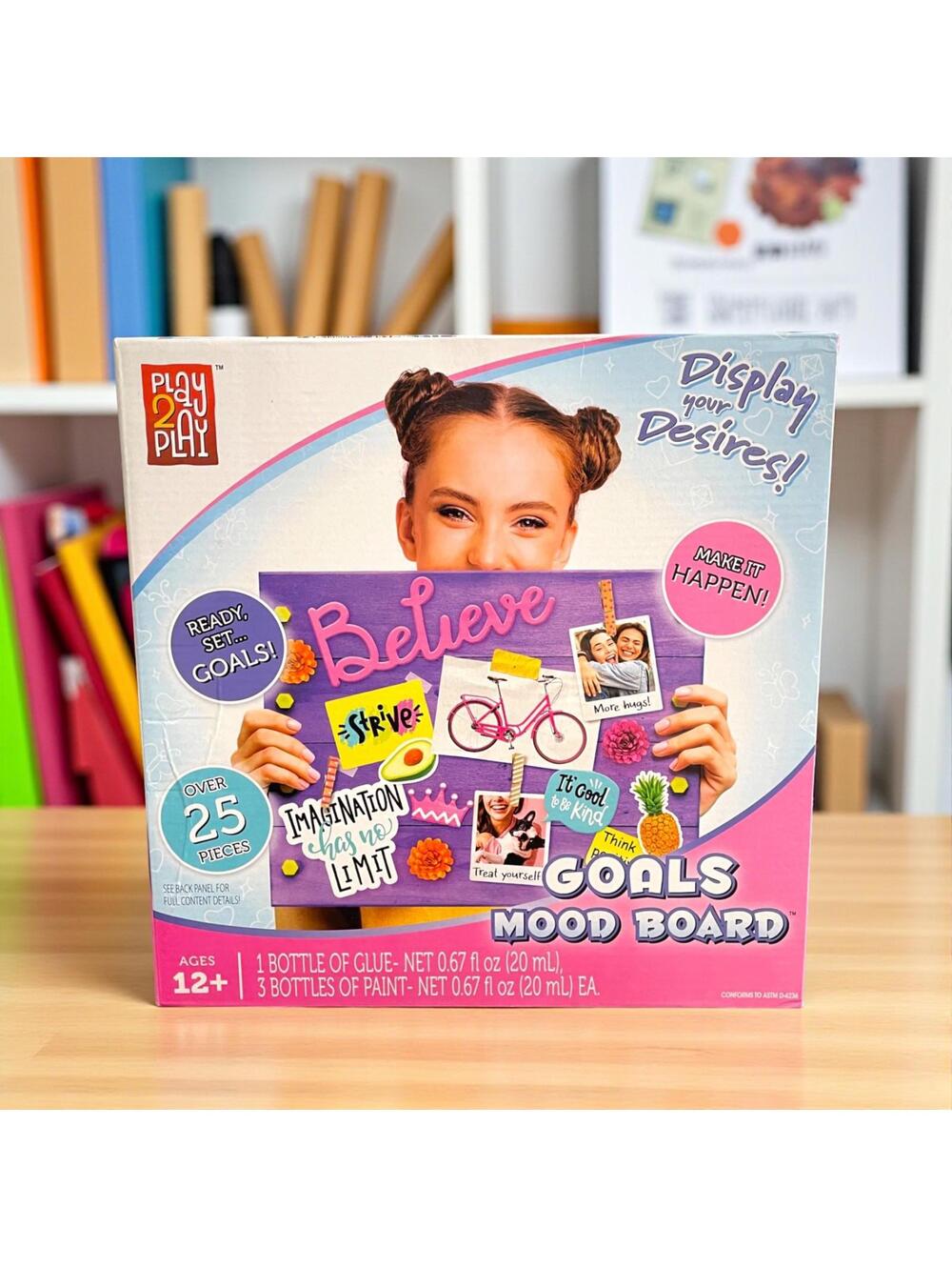 Play 2 Play Goals Mood Board Kit DIY Craft Set 25+ Pieces Vision Board Ages 12+